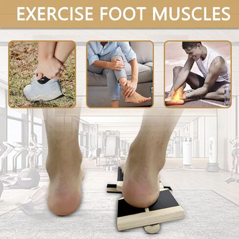 Blance Board Foot Exerciser - Professional Wooden Foot Stretcher for Ankle Exercise, Blackboard Foot Trainer,Posture Corrector,Physical Therapy Ankle Stabilizer for Plantar Fasciitis Relief in Saudi Arabia