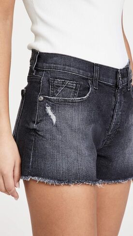 7 For All Mankind Monroe Cutoffs Shorts in Eclipse Black in Saudi Arabia