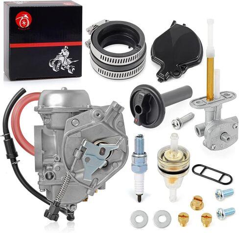 المكربن ​​كارب وصمام الوقود بيتكوك + مشعب السحب للرافعة لكاواساكي برايري 360 KVF360 4x4 2003-2013 in Saudi Arabia
