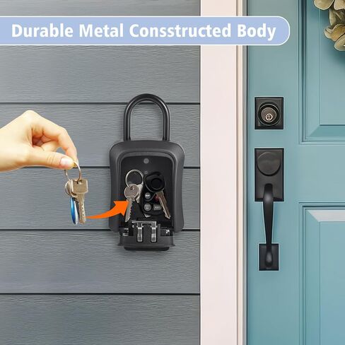 Smart Key Lock Box, Laxre Keybox Wall Mounted,Large Key Combination Lock to Hide Keys,Safe Storage for House Key,Bluetooth and App Enabled. in Kuwait