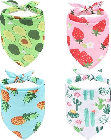 EXPAWLORER Christmas Dog Bandanas - 4 Pack Reversible Holiday Dog Bandanas Costume Boy and Girl, Soft Triangle Scarfs Bibs, Xmas Pet Bandanas Outfit Gift for Small Medium Large Puppy in Saudi Arabia