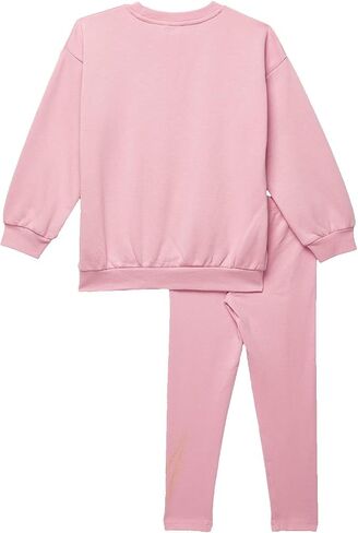 Nike Girl's Fleece Crew & Leggings Set (Little Kids) Elemental Pink 6X Little Kid in Saudi Arabia