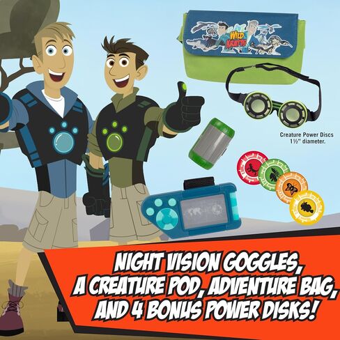 مجموعة لعب Wild Kratts Adventure - مجموعة مكونة من 8 قطع تشتمل على نظارات واقية وكبسولة مخلوق و4 أقراص طاقة والمزيد، وإكسسوارات اللعب التظاهري والأزياء التنكرية، وألعاب مرخصة رسميًا للأطفال، وهدية للأطفال in Saudi Arabia