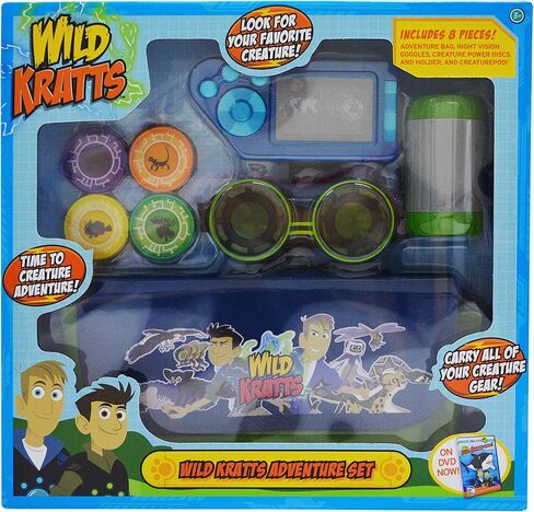 مجموعة لعب Wild Kratts Adventure - مجموعة مكونة من 8 قطع تشتمل على نظارات واقية وكبسولة مخلوق و4 أقراص طاقة والمزيد، وإكسسوارات اللعب التظاهري والأزياء التنكرية، وألعاب مرخصة رسميًا للأطفال، وهدية للأطفال in Saudi Arabia