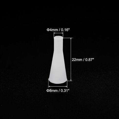 MECCANIXITY Silicone Rubber Tapered Plug 4mm to 8mm Solid White for Powder Coating, Painting, Anodizing, Plating, Sandblasting, Laboratory Use 40 Pieces in Saudi Arabia