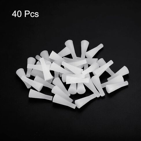 MECCANIXITY Silicone Rubber Tapered Plug 4mm to 8mm Solid White for Powder Coating, Painting, Anodizing, Plating, Sandblasting, Laboratory Use 40 Pieces in Saudi Arabia