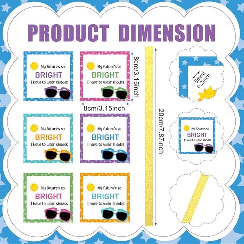 Kids Neon Sunglasses for Kids End of the Year Present for Students Sunglasses Set with Blessing Card for Kindergarten Graduation Party Supplies Beach Pool Party Goody Bag Favors (Novel, 96 Pcs) in Saudi Arabia