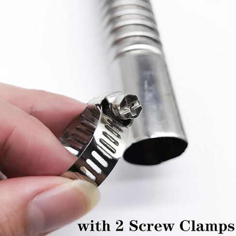 QISF 2 قطعة خرطوم عادم من الفولاذ المقاوم للصدأ 25 مم غطاء مقاوم للرياح سخان مياه غاز الهواء الديزل سخان التوقف أنبوب العادم موصل الكوع لسخان قارب الديزل in Kuwait