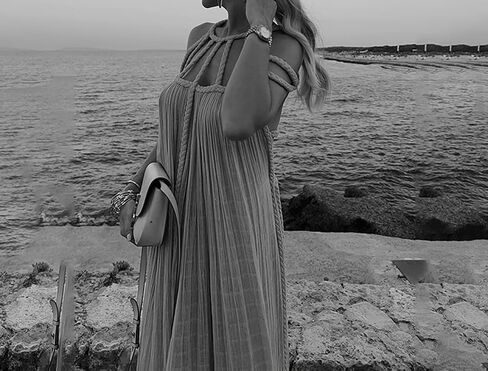 Women's Sexy Spaghetti Strap Backless Maxi Dress Bodycon Summer Party Cocktail Formal Halter Long Dress Party in Saudi Arabia