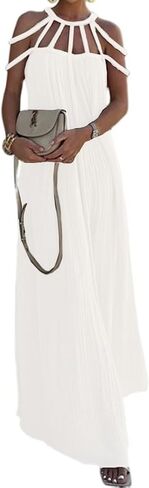 Women's Sexy Spaghetti Strap Backless Maxi Dress Bodycon Summer Party Cocktail Formal Halter Long Dress Party in Saudi Arabia