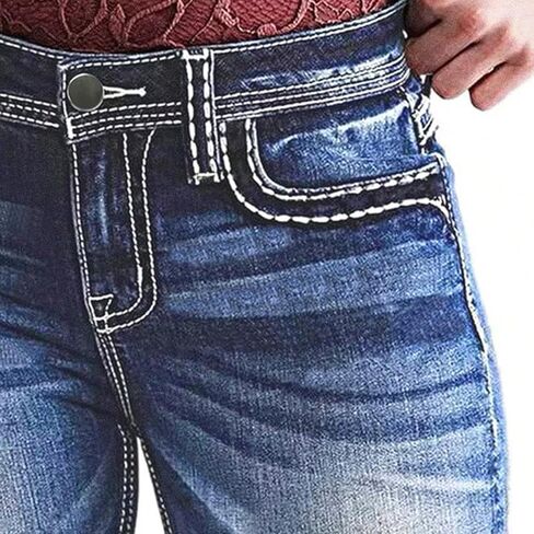 شورت جينز متوسط ​​الارتفاع للنساء شورت برمودا من الدنيم المطاطي الصيفي للنساء in Kuwait