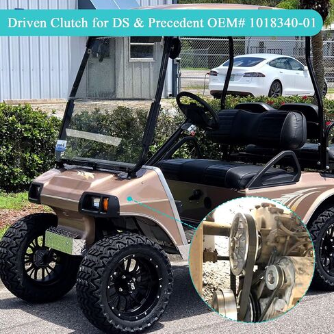 Golf Cart High Torque Driven Clutch for Club Car DS & Precedent,1997-UP Club Cart 4-Cycle Gas Model OEM# 101834001 5701 - Silver in Saudi Arabia