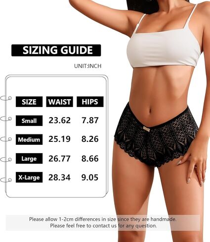CULAYII Lace Underwear for Women Sexy Bikini Womens Underwear Breathable V-Cross Strap Panties for Women Pack in Kuwait