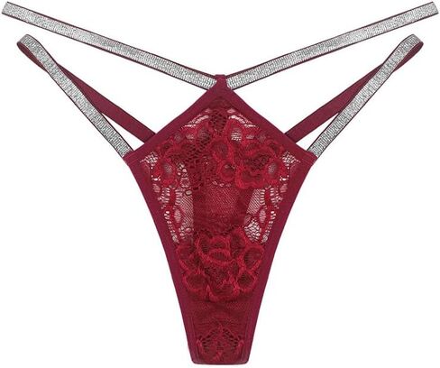 Meshal Sexy G-string Thongs for Women Glitter Straps Lace Texture Super-Soft Comfortable Fashionable Colors 4Pack in Saudi Arabia
