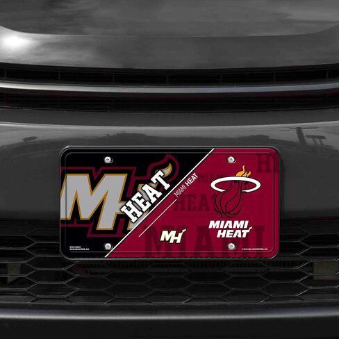 Rico Industries NBA Miami Heat Split Metal Auto Tag 8.5" x 11" - Great for Truck/Car/SUV in Saudi Arabia