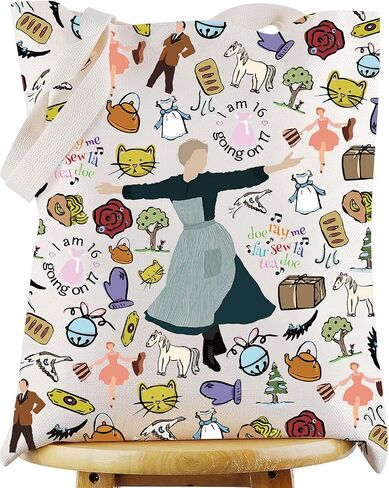 WZMPA Sound of Music Cosmetic Bag Maria & Von Trapp Fans Gift Sound of Music Character Makeup Zipper Pouch Bag Broadway Sound of Music Merch (I am 16) in Saudi Arabia
