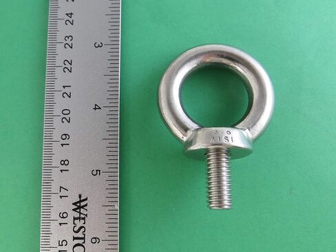 US STAINLESS Stainless Steel 316 Lifting Eye Bolt 3/8" UNC Marine Grade Heavy Duty Pitch of 16 in Saudi Arabia
