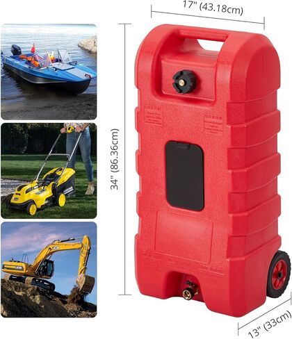 علبة وقود سعة 15 جالون، خزان غاز محمول مع مضخة سيفون لنقل السوائل وخرطوم طويل 10 أقدام، علبة بنزين خزان وقود الديزل مع فوهة نقل يدوية، 7.5 لتر/دقيقة، أحمر عيد الميلاد in Kuwait