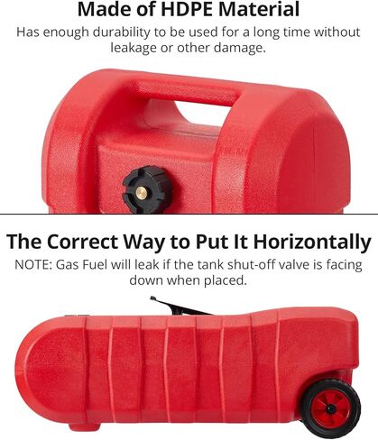 علبة وقود سعة 15 جالون، خزان غاز محمول مع مضخة سيفون لنقل السوائل وخرطوم طويل 10 أقدام، علبة بنزين خزان وقود الديزل مع فوهة نقل يدوية، 7.5 لتر/دقيقة، أحمر عيد الميلاد in Kuwait