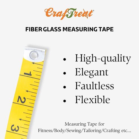 CrafTreat 3-Pack Tape Measure – Dual-Sided Standard & Metric Scales, Soft Flexible Ruler for Body Measurements & Tailoring, 60in/150cm in Saudi Arabia