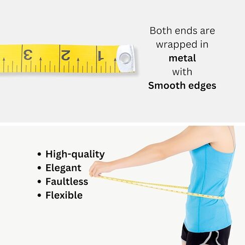 CrafTreat 3-Pack Tape Measure – Dual-Sided Standard & Metric Scales, Soft Flexible Ruler for Body Measurements & Tailoring, 60in/150cm in Saudi Arabia
