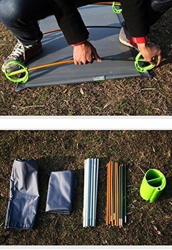 سرير تخييم قابل للطي للبالغين بوزن 2.86 رطل، سرير لايت خفيف للاستخدام في الهواء الطلق، سرير محمول قابل للطي من سبائك الألومنيوم، سرير خيمة للتخييم، حقيبة تخزين مجانية تتضمن 209 رطل، أقصى حمل للحمل in Kuwait