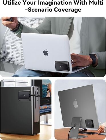 Magnetic Hard Drive Silicone Case for Samsung SSD T7 Compatible with Magsafe for iPhone 15 Pro Max ProRes Recording - Black in Kuwait