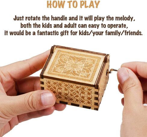 ukebobo Wooden Music Box - Can’t Help Falling in Love Music Box,for The Lover Or Boyfriend,Valentine’s Day Gifts, Birthday Gifts, 1 Set in Saudi Arabia