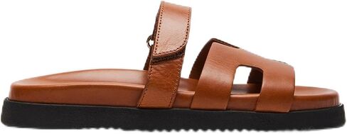 Steve Madden Women's Mayven Slide Sandal, Camel Leather, 8 in Saudi Arabia