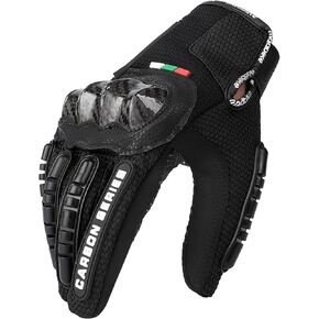 Motorcycle Gloves for Men and Women - Motorbike Powersports Racing Gloves with Hard Knuckle Protection, Touchscreen, Non-Slip Palm for Road Racing/ATV/BMX/Mountain Biking in Saudi Arabia