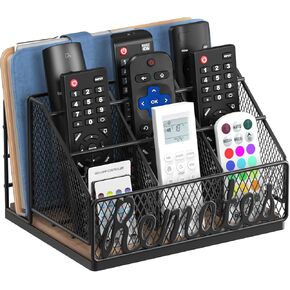 Remote Control Holder, 9-Slot TV Remote Holder for Table, Universal Farmhouse Remote Caddy Large Size Design for Living Room Bedroom Office, No Assembly Required in Saudi Arabia