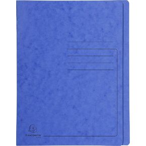 Exacompta - Ref 39986E - Flat Bar File - Suitable for A4 Documents, Pre-Printed Cover, 355gsm Heavyweight Mottled Pressboard, 30mm Spine, Metal Spring Mechanism - Turquoise in Kuwait