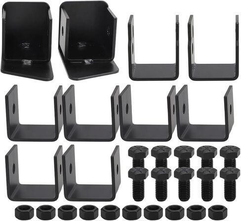 For 2014-2018 Chevy Silverado GMC Sierra Crew Cab Rear Seat Lift Kit, 2.5 Inch Height Increase, Black Steel Brackets for Added Storage & Audio System Space in Saudi Arabia