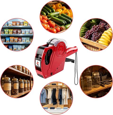 2 Pack Pricing Gun - 8 Digits Price Tag Gun with 8000 Labels & 4 Ink Rollers Kit Red Pricing Label Maker for Retailer,Supermarket in Saudi Arabia
