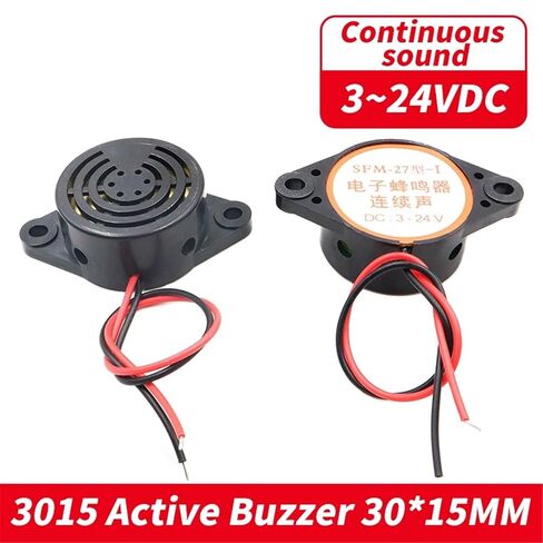 1 قطعة 100DB 3015 عالية ديسيبل DC3-24V صفارة إلكترونية إنذار صفارة مستمرة لسيارة فان SFM-27 البعد 30*15 مللي متر in Kuwait