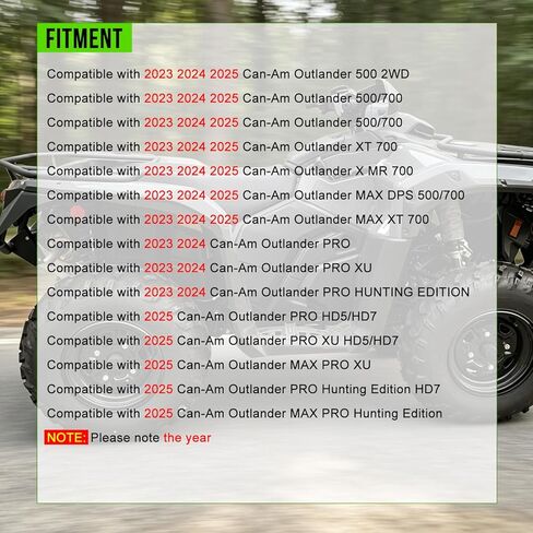 حاجز مشاعل لـ Outlander G3l 500 700 2023+، مجموعة واقيات الطين الأمامية والخلفية المدمجة المتوافقة مع ملحقات Can-Am Outlander 500 700 PRO 2023 2024 2025 in Kuwait