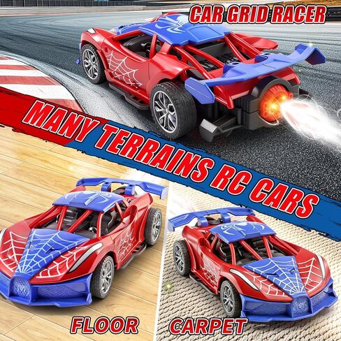 2.4GHz RC Small Drift Car,1：18 Cool Spider Remote Control Car with Glowing Tail Light & Mist, Rechargeable Spider Toys Vehicles Gifts for 3 4 5 6 7 8 9 10 11 12Year Old Boys Age in Saudi Arabia