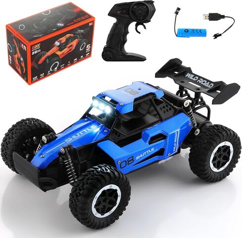 1:16 High Speed RC Car for Boys, 12.5 MPH All-Terrain Off-Road Remote Control Truck, 2.4GHz Alloy Drift Vehicle with Metal Differentials & Shocks, Blue DMRC017-B in Saudi Arabia