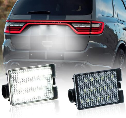 LED License Plate Tag Lights Compatible with Durango 2014 2015 2016 2017 2018 2019 2020 2021 2022, 6500K White Tag Light Assembly Replacement, Clear Lens Tag Lamp, 2PCS in Saudi Arabia