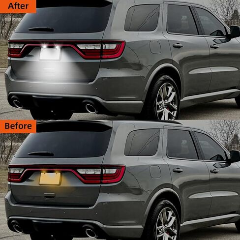 LED License Plate Tag Lights Compatible with Durango 2014 2015 2016 2017 2018 2019 2020 2021 2022, 6500K White Tag Light Assembly Replacement, Clear Lens Tag Lamp, 2PCS in Saudi Arabia