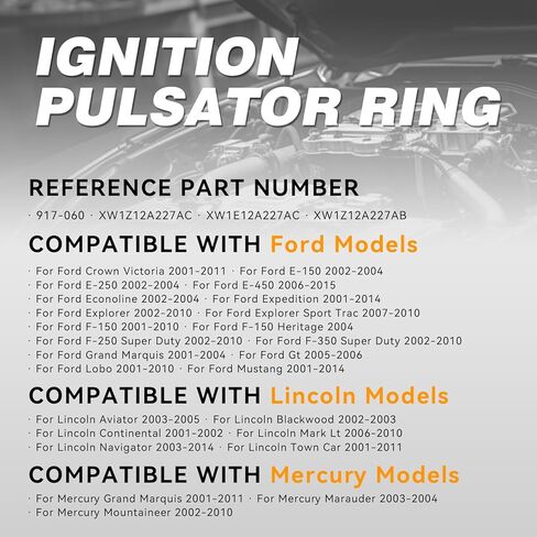 917-060 Ignition Pulsator Ring Compatible with Ford Lincoln Mercury 2001-2014 4.6L V8, for Crown Victoria Expedition F150 F250 Super Duty Mustang Navigator Town Car, # XW1Z12A227AC XW1E12A227AC in Saudi Arabia