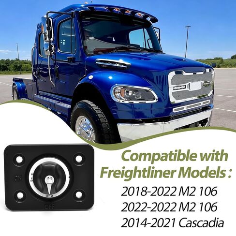 مفتاح قطع قطع البطارية مع LED أحمر مناسب لـ Freightliner M2 106 2018-2020 2022 & Cascadia 2014-2021 استبدال A06-88420-000 in Kuwait