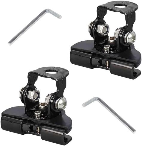 2PCS LED Light Bar Mounting Brackets, Adjustable Hood Work Light Base with Rubber Pad, Off-Road Vehicle Ditch Lights Mounts, Non-Destructive Fixing Car Auxiliary Lighting Accessory (Silver) in Saudi Arabia