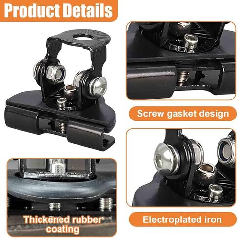 2PCS LED Light Bar Mounting Brackets, Adjustable Hood Work Light Base with Rubber Pad, Off-Road Vehicle Ditch Lights Mounts, Non-Destructive Fixing Car Auxiliary Lighting Accessory (Silver) in Saudi Arabia