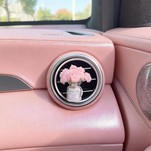 Girl Girly Car Accessories for Women, Cute Car Decor Dashboard Decorations, Cute Flower Air Freshener Vent Clips, Auto Interior Dash Ornament Accessories (pink florescence, small) in Saudi Arabia
