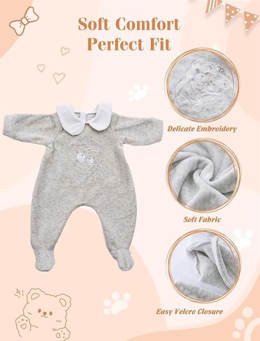 10 Pcs Baby Doll Accessories, Reborn Baby Doll Clothes with Bassinet for 17-22 Inch Realistic Baby Dolls, Pretend Play Outfit Set in Saudi Arabia