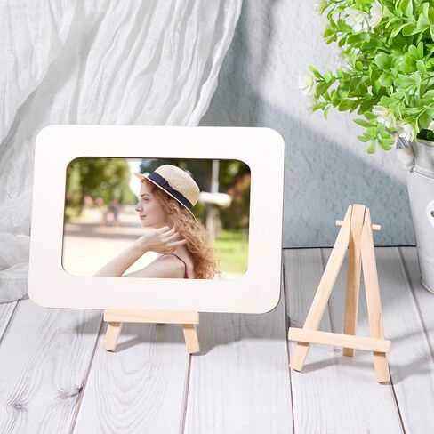 100 Pcs Mini Wood Easel Stands, 5 Inch Small Wooden Canvas Easels for Display, Arts & Crafts Easels Tripod for Tabletop Painting, Weddings, Photos, Business Cards, DIY Crafts, Home Decoration in Saudi Arabia