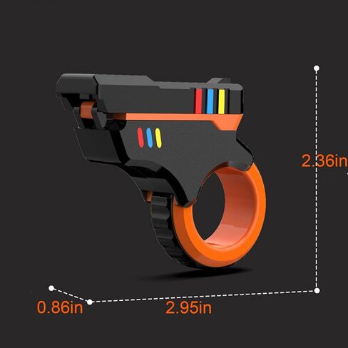 Multifunctional Fidget Gun Fidget Toys Adults Fidget Slider for Adults Stress Relief ADHD/ADD/Autism Cool Gadgets Toys-Black ZX in Saudi Arabia