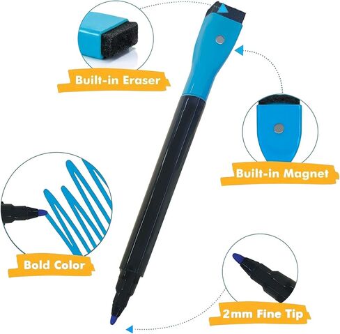 Signsxcel Magnetic 9 Colors Liquid Markers for LED Note Board,Compatible with LED Drawing Board, Windows, Blackboard, Glass,Neon Erasable Markers, Fluorescent Wet or Dry Erase Markers Fine Tip in Saudi Arabia