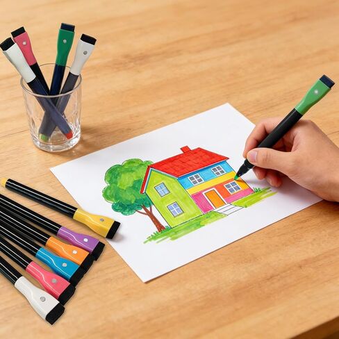 Signsxcel Magnetic 9 Colors Liquid Markers for LED Note Board,Compatible with LED Drawing Board, Windows, Blackboard, Glass,Neon Erasable Markers, Fluorescent Wet or Dry Erase Markers Fine Tip in Saudi Arabia